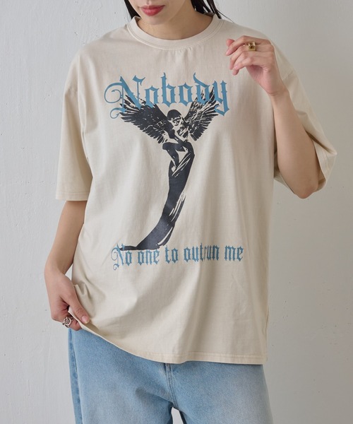 COLONY 2139（コロニートゥーワンスリーナイン）の「ピグメント加工マリアプリントTシャツ（Tシャツ/カットソー・メンズ・ホワイト/ブラック・MEDIUM/LARGE）」の3枚目の写真