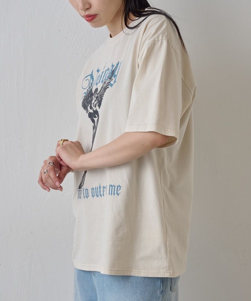 COLONY 2139（コロニートゥーワンスリーナイン）の「ピグメント加工マリアプリントTシャツ（Tシャツ/カットソー・メンズ・ホワイト/ブラック・MEDIUM/LARGE）」の4枚目の写真