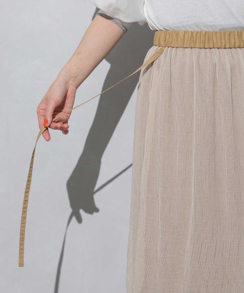 MARECHAL TERRE（マルシャルテル）の「2wayシアーレイヤードスカート（スカート・レディース・ライトベージュ/オレンジ/ブラック/ネイビー・MEDIUM）」の17枚目の写真