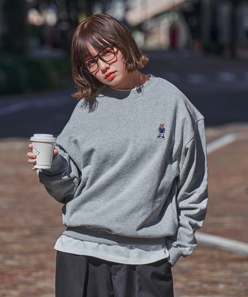 セール】【kutir men × TeddyBear】 プルオーバーショートスウェット