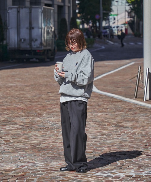 kutir（クティール）の「【kutir men × TeddyBear】 プルオーバーショートスウェット（スウェット・メンズ・杢グレー/レッド/ネイビー/ブラック・LARGE/MEDIUM）」の12枚目の写真