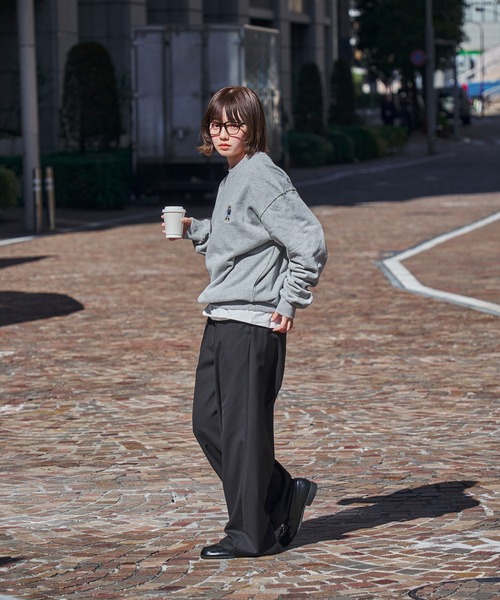 kutir（クティール）の「【kutir men × TeddyBear】 プルオーバーショートスウェット（スウェット・メンズ・杢グレー/レッド/ネイビー/ブラック・LARGE/MEDIUM）」の22枚目の写真