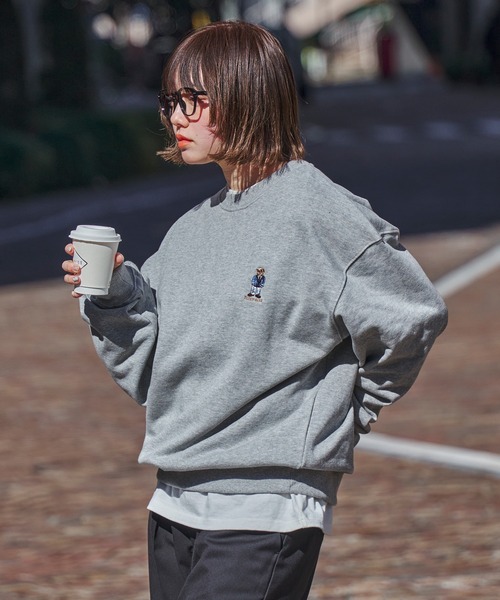 kutir（クティール）の「【kutir men × TeddyBear】 プルオーバーショートスウェット（スウェット・メンズ・杢グレー/レッド/ネイビー/ブラック・LARGE/MEDIUM）」の18枚目の写真