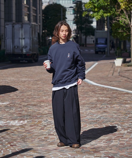 kutir（クティール）の「【kutir men × TeddyBear】 プルオーバーショートスウェット（スウェット・メンズ・杢グレー/レッド/ネイビー/ブラック・LARGE/MEDIUM）」の7枚目の写真