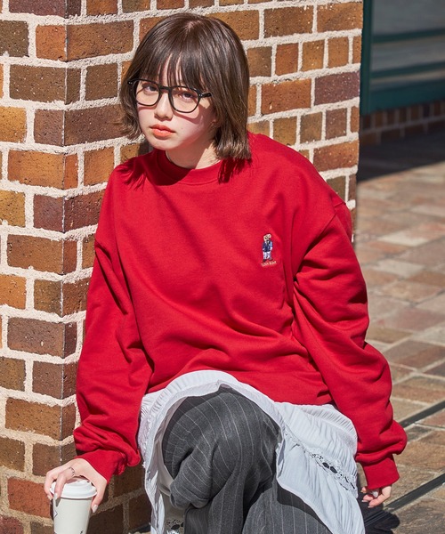 kutir（クティール）の「【kutir men × TeddyBear】 プルオーバーショートスウェット（スウェット・メンズ・杢グレー/レッド/ネイビー/ブラック・LARGE/MEDIUM）」の11枚目の写真