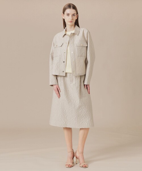 MACKINTOSH LONDON（マッキントッシュ ロンドン）の「【婦人画報掲載】ブークレージャカードブルゾン（ブルゾン・レディース・ベージュ・40/38）」の2枚目の写真