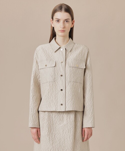 MACKINTOSH LONDON（マッキントッシュ ロンドン）の「【婦人画報掲載】ブークレージャカードブルゾン（ブルゾン・レディース・ベージュ・40/38）」の3枚目の写真