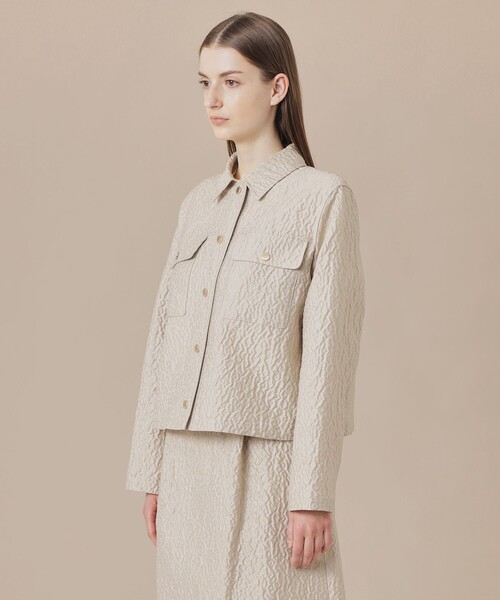 MACKINTOSH LONDON（マッキントッシュ ロンドン）の「【婦人画報掲載】ブークレージャカードブルゾン（ブルゾン・レディース・ベージュ・40/38）」の4枚目の写真