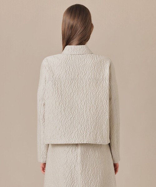 MACKINTOSH LONDON（マッキントッシュ ロンドン）の「【婦人画報掲載】ブークレージャカードブルゾン（ブルゾン・レディース・ベージュ・40/38）」の5枚目の写真