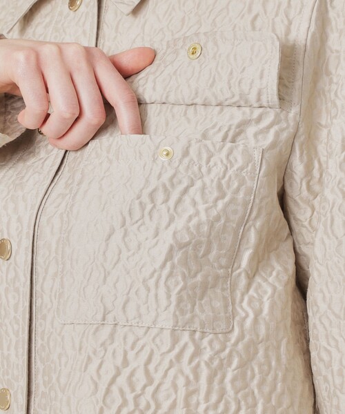 MACKINTOSH LONDON（マッキントッシュ ロンドン）の「【婦人画報掲載】ブークレージャカードブルゾン（ブルゾン・レディース・ベージュ・40/38）」の6枚目の写真