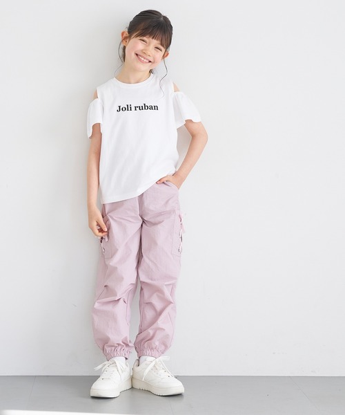 coca(coca)(コカ)の「キッズ レースアップポケットパラシュートパンツ(カーゴパンツ・キッズ・ライトブルー/ブラック/ライトピンク・150/120/130/140)」の12枚目の写真