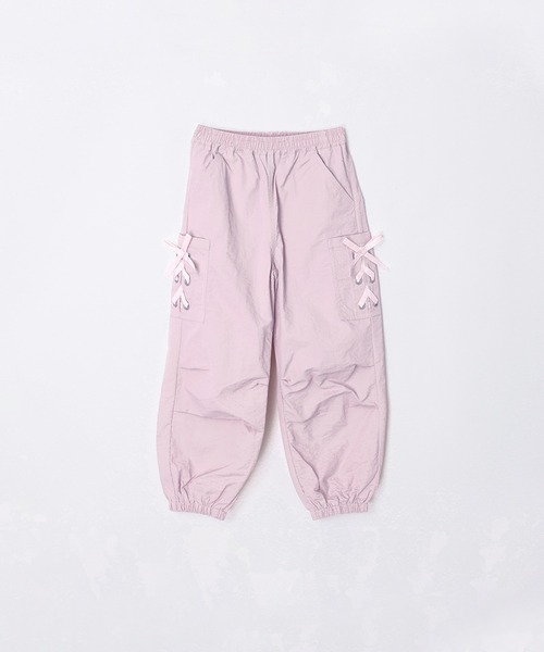coca(coca)(コカ)の「キッズ レースアップポケットパラシュートパンツ(カーゴパンツ・キッズ・ライトブルー/ブラック/ライトピンク・150/120/130/140)」の5枚目の写真