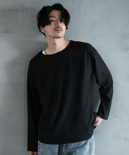RATTLE TRAP(ラトルトラップ)の「ボートネック 長袖カットソー(Tシャツ/カットソー・メンズ・グレー/ブラック・L/M)」の2枚目の写真