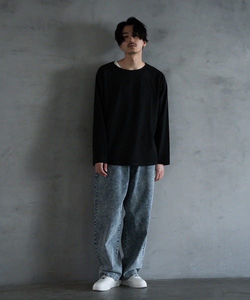 RATTLE TRAP(ラトルトラップ)の「ボートネック 長袖カットソー(Tシャツ/カットソー・メンズ・グレー/ブラック・L/M)」の4枚目の写真