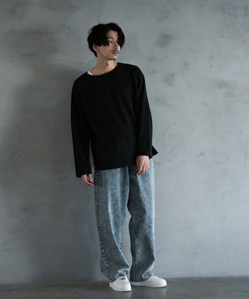 RATTLE TRAP(ラトルトラップ)の「ボートネック 長袖カットソー(Tシャツ/カットソー・メンズ・グレー/ブラック・L/M)」の5枚目の写真