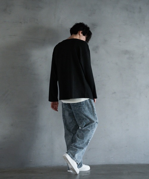 RATTLE TRAP(ラトルトラップ)の「ボートネック 長袖カットソー(Tシャツ/カットソー・メンズ・グレー/ブラック・L/M)」の8枚目の写真