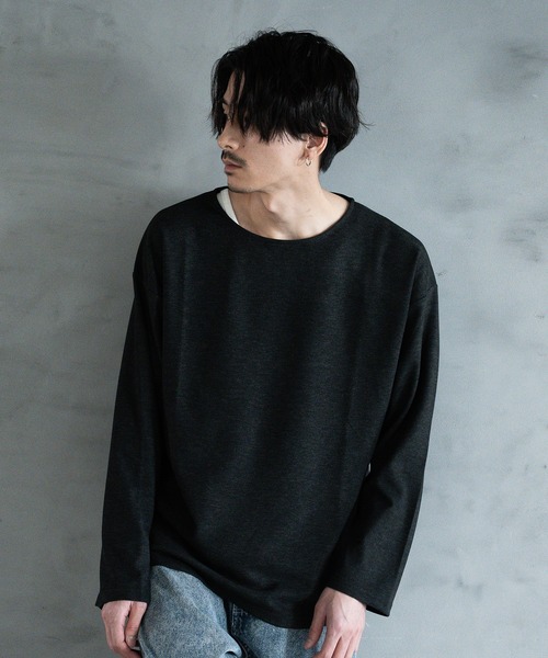 RATTLE TRAP(ラトルトラップ)の「ボートネック 長袖カットソー(Tシャツ/カットソー・メンズ・グレー/ブラック・L/M)」の9枚目の写真
