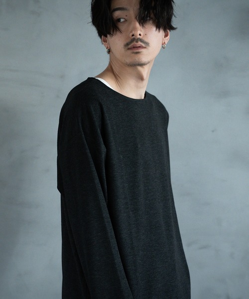 RATTLE TRAP(ラトルトラップ)の「ボートネック 長袖カットソー(Tシャツ/カットソー・メンズ・グレー/ブラック・L/M)」の10枚目の写真