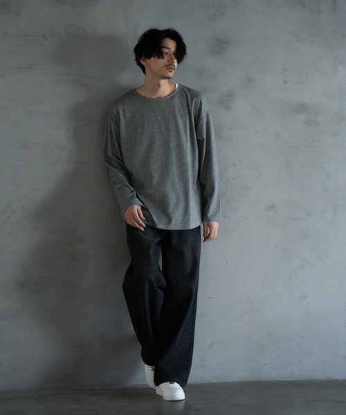 RATTLE TRAP(ラトルトラップ)の「ボートネック 長袖カットソー(Tシャツ/カットソー・メンズ・グレー/ブラック・L/M)」の13枚目の写真