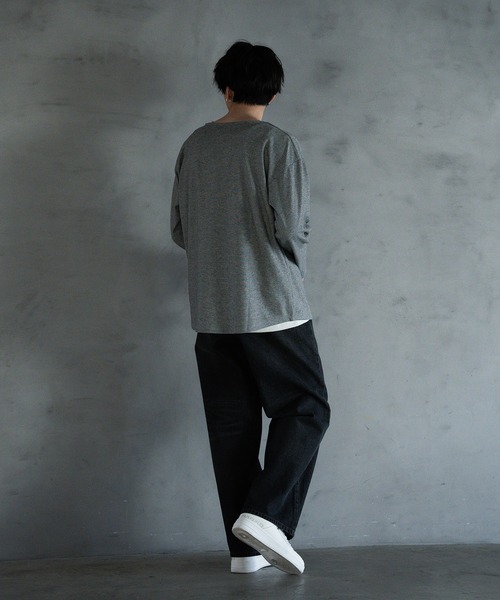 RATTLE TRAP(ラトルトラップ)の「ボートネック 長袖カットソー(Tシャツ/カットソー・メンズ・グレー/ブラック・L/M)」の16枚目の写真