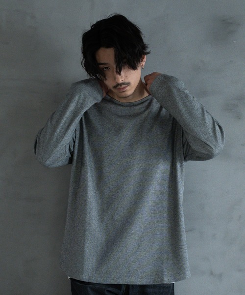 RATTLE TRAP(ラトルトラップ)の「ボートネック 長袖カットソー(Tシャツ/カットソー・メンズ・グレー/ブラック・L/M)」の18枚目の写真