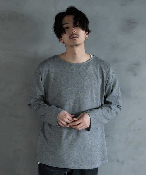 RATTLE TRAP(ラトルトラップ)の「ボートネック 長袖カットソー(Tシャツ/カットソー・メンズ・グレー/ブラック・L/M)」の19枚目の写真