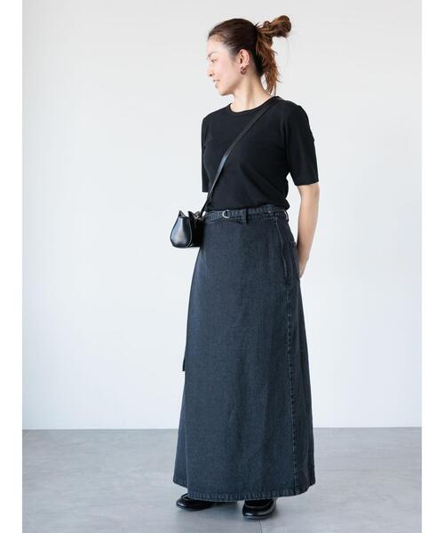 Lugnoncure（ルノンキュール）の「【抗菌防臭】クルーネックリブTシャツ（Tシャツ/カットソー・レディース・オフホワイト/ブラック/ベージュ・F）」の7枚目の写真