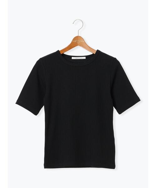 Lugnoncure（ルノンキュール）の「【抗菌防臭】クルーネックリブTシャツ（Tシャツ/カットソー・レディース・オフホワイト/ブラック/ベージュ・F）」の13枚目の写真