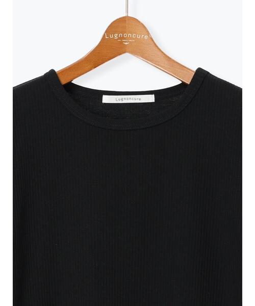 Lugnoncure（ルノンキュール）の「【抗菌防臭】クルーネックリブTシャツ（Tシャツ/カットソー・レディース・オフホワイト/ブラック/ベージュ・F）」の15枚目の写真