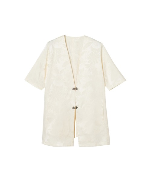 sahara（サハラ）の「Satin Jacquard Collarless Jacket/サテン