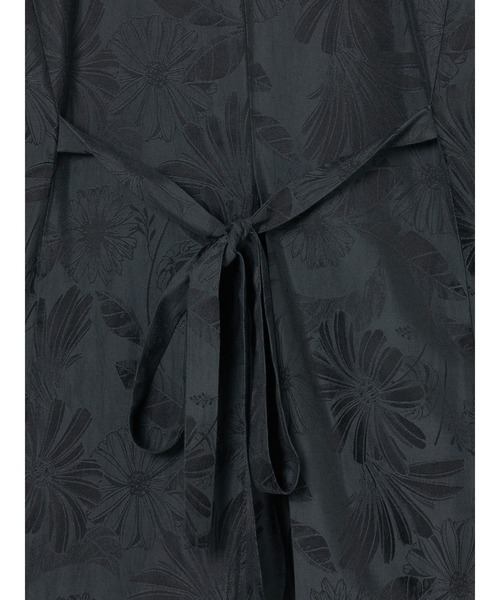 サテンジャガードカラーレスジャケット Satin Jacquard Collarless Jacket｜サテンジャガードカラーレス
