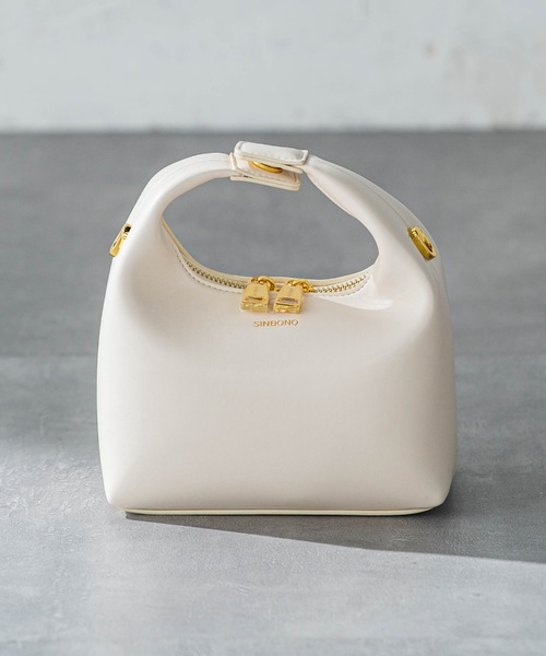 LAUTREAMONT（ロートレアモン）の「【WEB限定】【SINBONO】トップハンドル クロスボディバッグ（ハンドバッグ・レディース・オフホワイト/ブラック・FREE）」の2枚目の写真