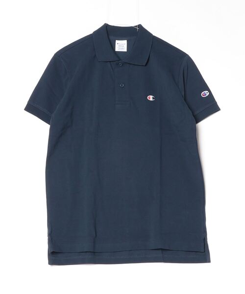 Champion（チャンピオン）の「チャンピオン  POLO SHIRT_（ポロシャツ・メンズ・ネイビー/ホワイト/ブラック・M/L/LL）」の3枚目の写真