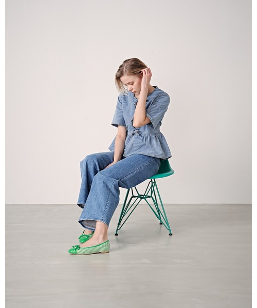 Emma Francis（エマフランシス）の「チェック柄 フラット バレエシューズ（バレエシューズ・レディース・ブラック/グリーン/レッド・22.0cm/22.5cm/23.0cm/23.5cm/24.0cm/24.5cm/25.0cm）」の22枚目の写真