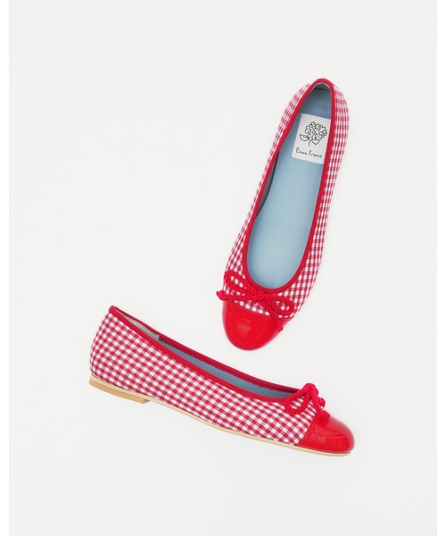 Emma Francis（エマフランシス）の「チェック柄 フラット バレエシューズ（バレエシューズ・レディース・ブラック/グリーン/レッド・22.0cm/22.5cm/23.0cm/23.5cm/24.0cm/24.5cm/25.0cm）」の21枚目の写真