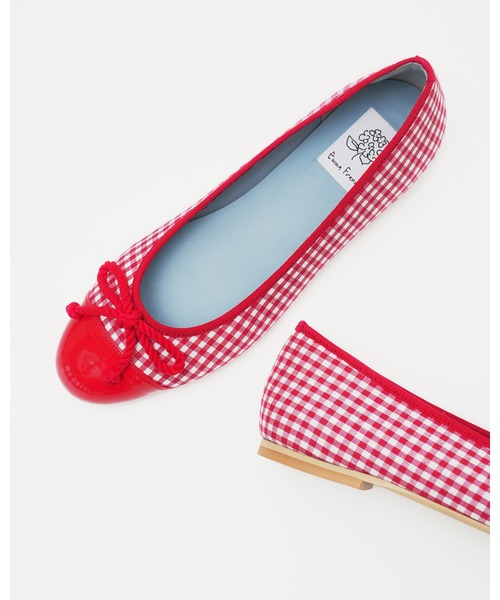 Emma Francis（エマフランシス）の「チェック柄 フラット バレエシューズ（バレエシューズ・レディース・ブラック/グリーン/レッド・22.0cm/22.5cm/23.0cm/23.5cm/24.0cm/24.5cm/25.0cm）」の20枚目の写真