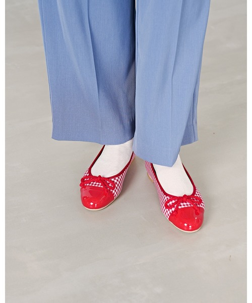 Emma Francis（エマフランシス）の「チェック柄 フラット バレエシューズ（バレエシューズ・レディース・ブラック/グリーン/レッド・22.0cm/22.5cm/23.0cm/23.5cm/24.0cm/24.5cm/25.0cm）」の16枚目の写真