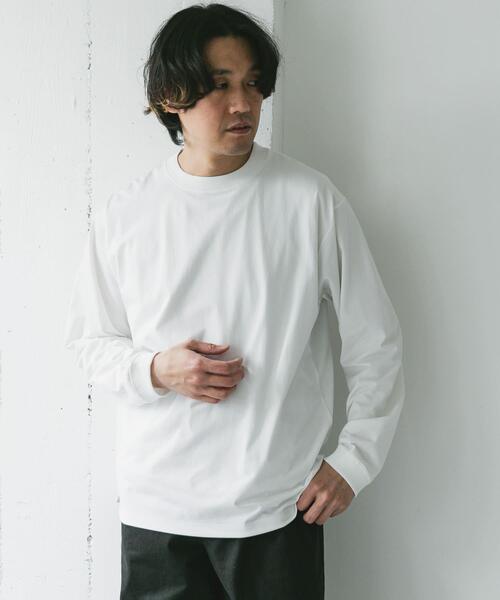 URBAN RESEARCH DOORS（アーバンリサーチドアーズ）の「『吸水速乾/イージーケア/接触冷感』クイックドライ ロングスリーブ Tシャツ（Tシャツ/カットソー・メンズ・ホワイト/チャコールグレー・MEDIUM/LARGE）」の8枚目の写真