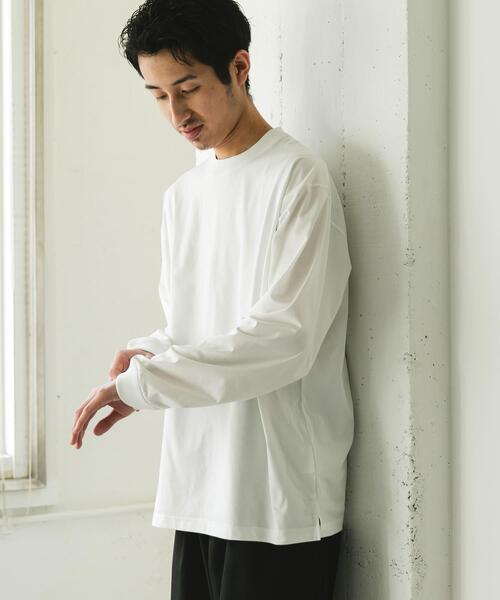 URBAN RESEARCH DOORS（アーバンリサーチドアーズ）の「『吸水速乾/イージーケア/接触冷感』クイックドライ ロングスリーブ Tシャツ（Tシャツ/カットソー・メンズ・ホワイト/チャコールグレー・MEDIUM/LARGE）」の13枚目の写真