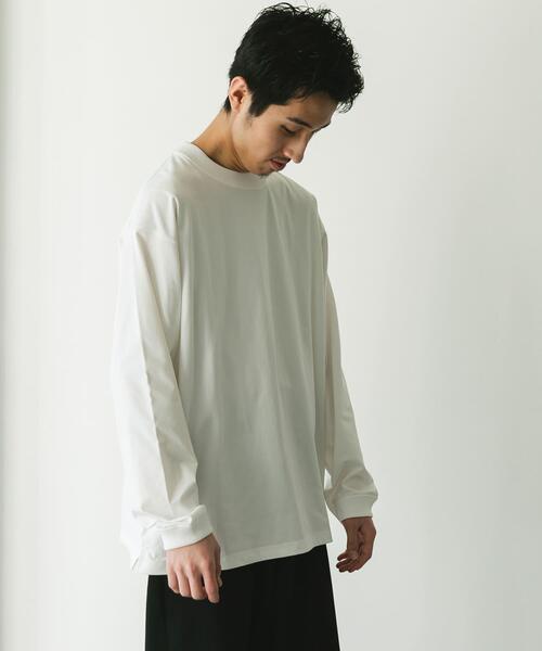 URBAN RESEARCH DOORS（アーバンリサーチドアーズ）の「『吸水速乾/イージーケア/接触冷感』クイックドライ ロングスリーブ Tシャツ（Tシャツ/カットソー・メンズ・ホワイト/チャコールグレー・MEDIUM/LARGE）」の14枚目の写真