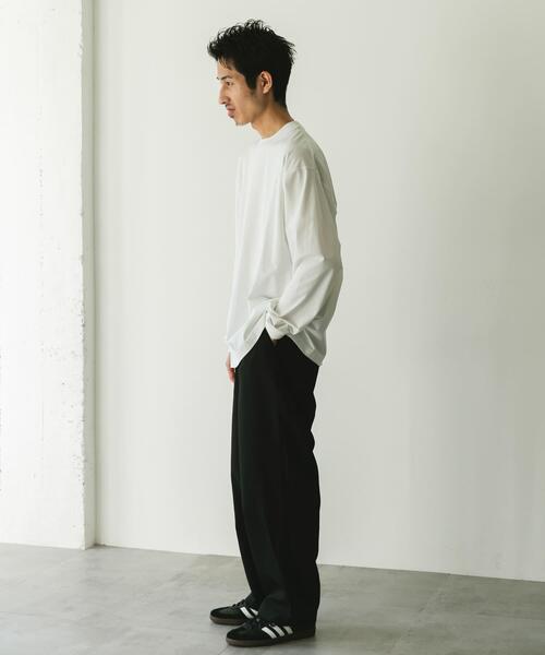URBAN RESEARCH DOORS（アーバンリサーチドアーズ）の「『吸水速乾/イージーケア/接触冷感』クイックドライ ロングスリーブ Tシャツ（Tシャツ/カットソー・メンズ・ホワイト/チャコールグレー・MEDIUM/LARGE）」の15枚目の写真