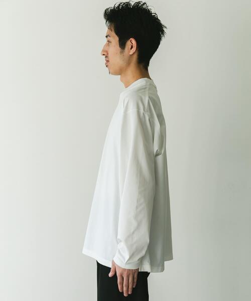 URBAN RESEARCH DOORS（アーバンリサーチドアーズ）の「『吸水速乾/イージーケア/接触冷感』クイックドライ ロングスリーブ Tシャツ（Tシャツ/カットソー・メンズ・ホワイト/チャコールグレー・MEDIUM/LARGE）」の18枚目の写真