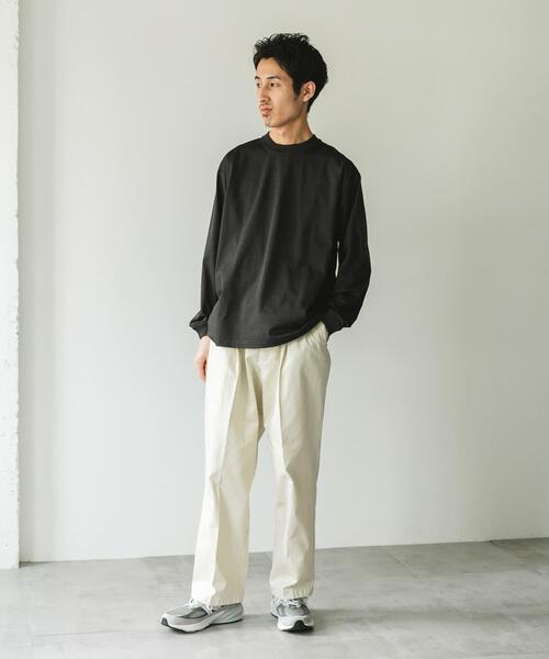 URBAN RESEARCH DOORS（アーバンリサーチドアーズ）の「『吸水速乾/イージーケア/接触冷感』クイックドライ ロングスリーブ Tシャツ（Tシャツ/カットソー・メンズ・ホワイト/チャコールグレー・MEDIUM/LARGE）」の3枚目の写真