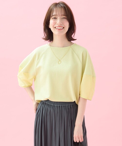 ANY(エニィ)の「サッカーランタンスリーブプルオーバー(Tシャツ/カットソー・レディース・ブラック系/イエロー系/ホワイト系・4)」の21枚目の写真