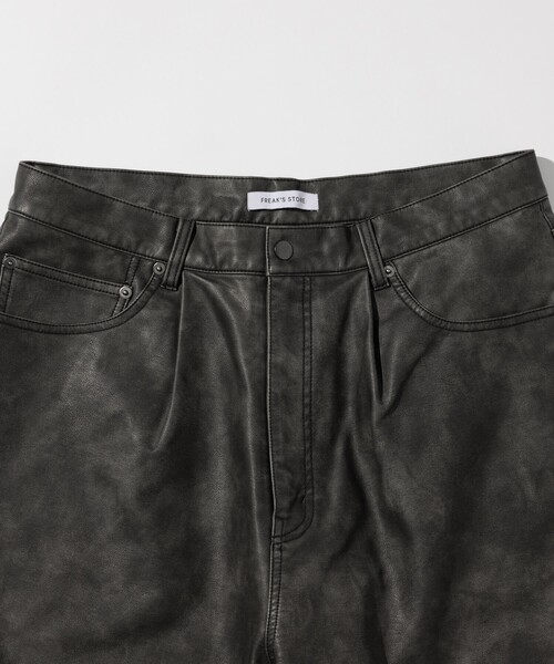 FREAK'S STORE(フリークスストア)の「LEATHERETTE Buggy Short Pants/レザレット バギーショーツ/ヴィンテージライク(その他パンツ・メンズ・ブラウン/チャコールグレー/ブラック・MEDIUM/LARGE)」の15枚目の写真