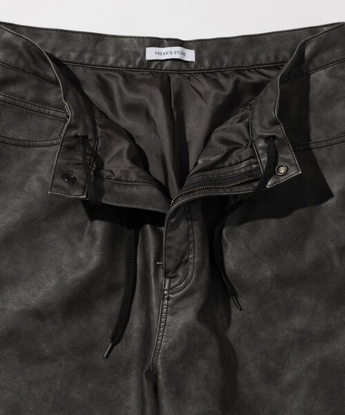 FREAK'S STORE(フリークスストア)の「LEATHERETTE Buggy Short Pants/レザレット バギーショーツ/ヴィンテージライク(その他パンツ・メンズ・ブラウン/チャコールグレー/ブラック・MEDIUM/LARGE)」の13枚目の写真