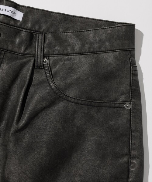 FREAK'S STORE(フリークスストア)の「LEATHERETTE Buggy Short Pants/レザレット バギーショーツ/ヴィンテージライク(その他パンツ・メンズ・ブラウン/チャコールグレー/ブラック・MEDIUM/LARGE)」の12枚目の写真