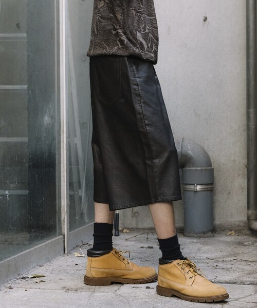 FREAK'S STORE(フリークスストア)の「LEATHERETTE Buggy Short Pants/レザレット バギーショーツ/ヴィンテージライク(その他パンツ・メンズ・ブラウン/チャコールグレー/ブラック・MEDIUM/LARGE)」の21枚目の写真