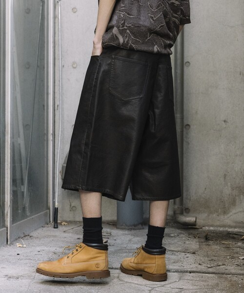 セール】LEATHERETTE Buggy Short Pants/レザレット バギーショーツ