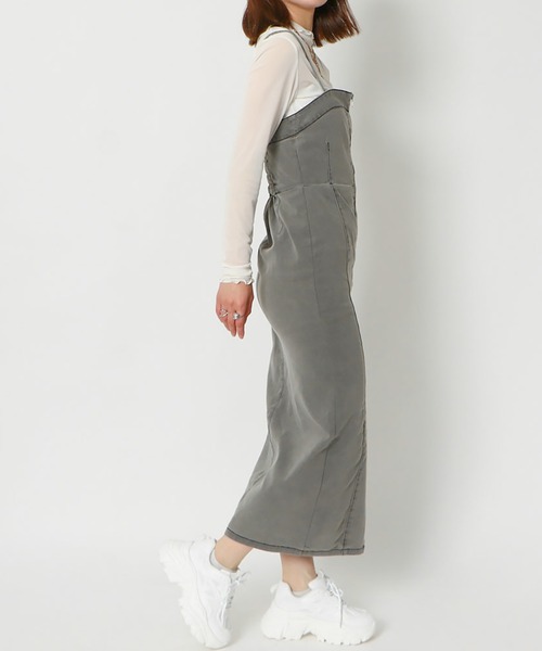 GORGE(ゴージ)の「《スリット×タイトライン》レディース デニムロングワンピース ジップデザイン 春夏秋(ワンピース・レディース・ブラック/ブルー・F)」の9枚目の写真